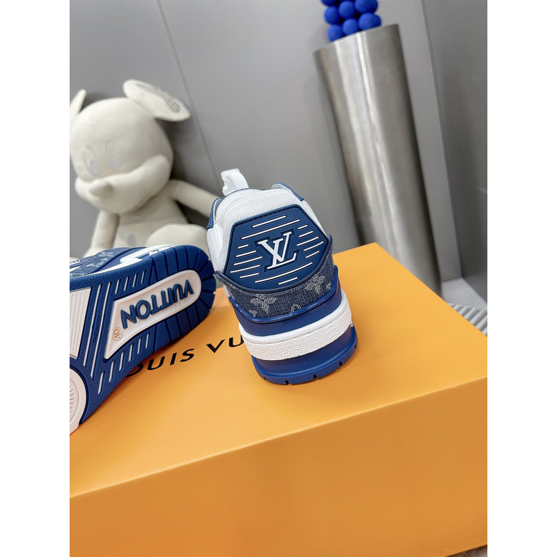 l**is V*t*n monogram lv trainer sneaker denim blue