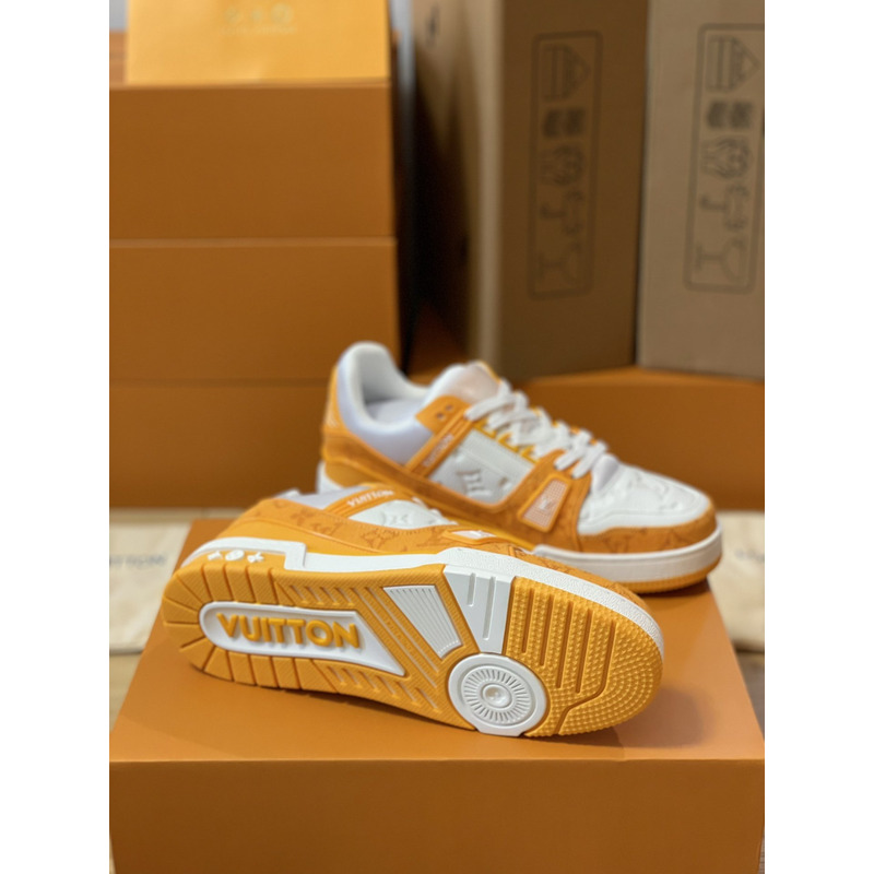 l**is V*t*n trainer sneaker low white yellow