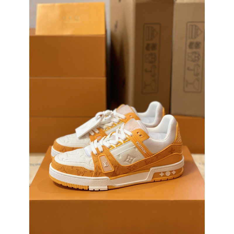 l**is V*t*n trainer sneaker low white yellow