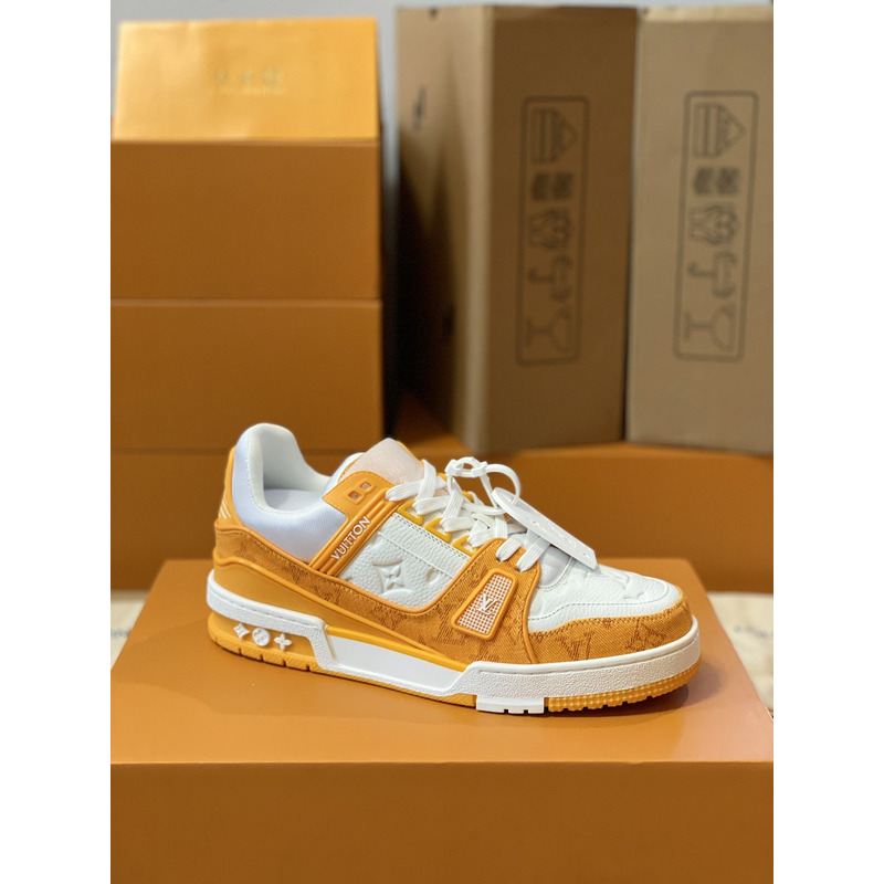 l**is V*t*n trainer sneaker low white yellow