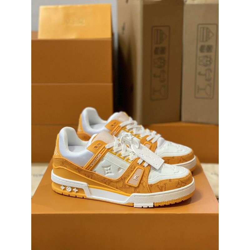 l**is V*t*n trainer sneaker low white yellow