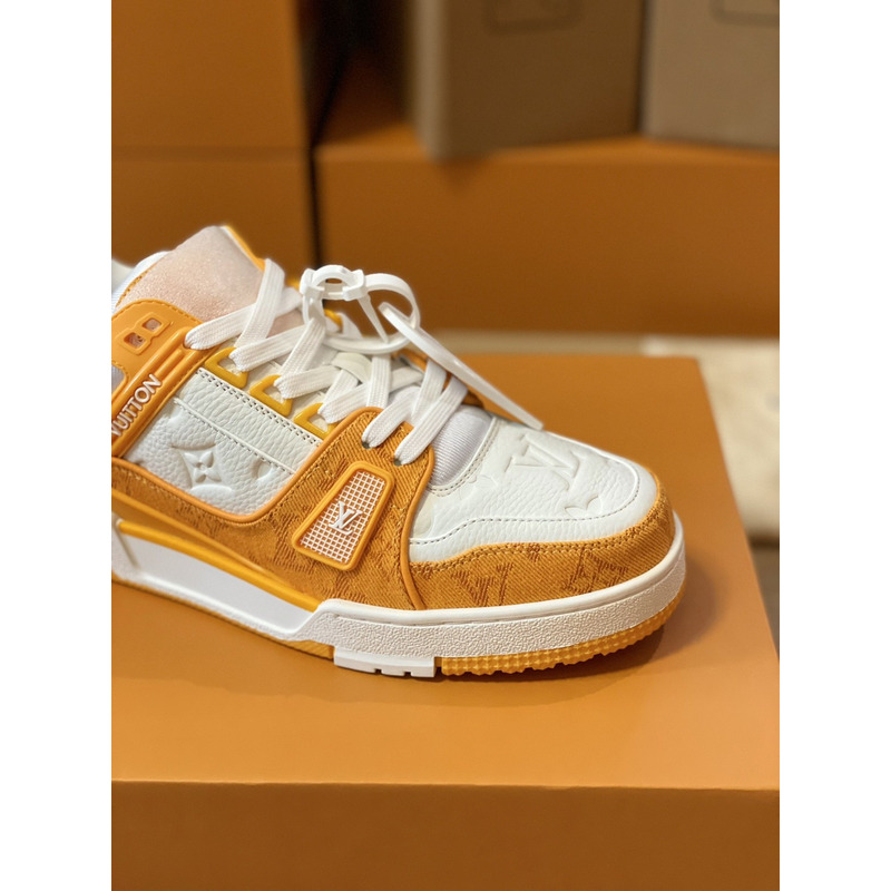 l**is V*t*n trainer sneaker low white yellow