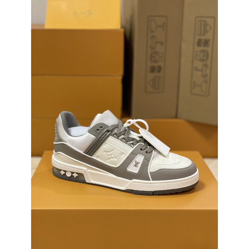 l**is V*t*n trainer sneaker low white gray