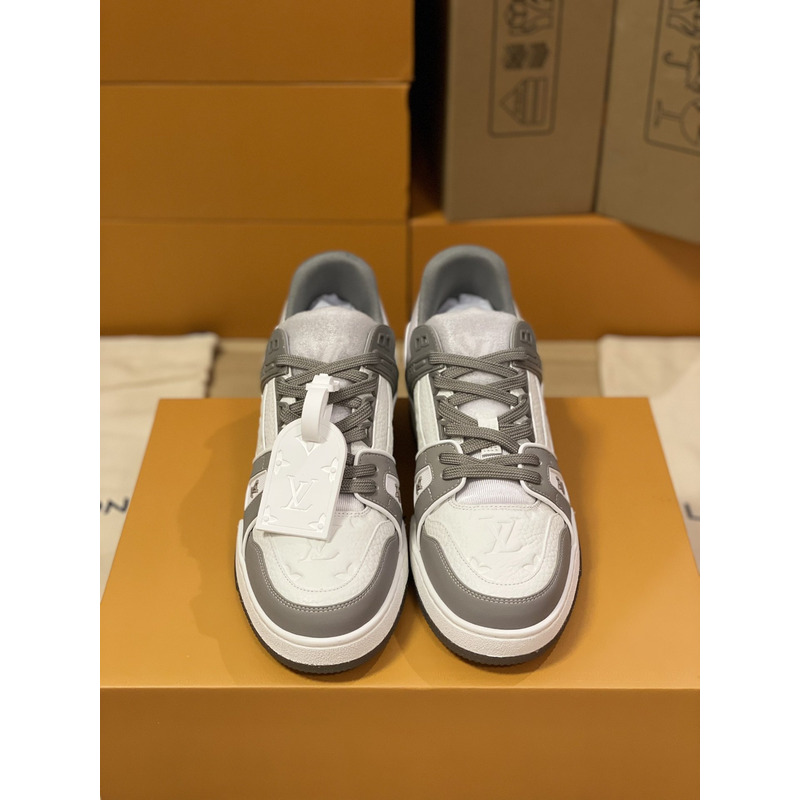 l**is V*t*n trainer sneaker low white gray