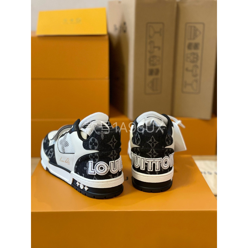 l**is V*t*n trainer sneaker low white dark blue