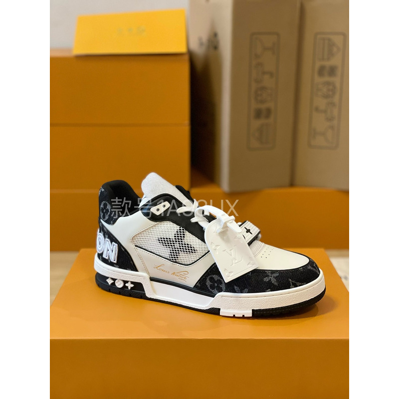 l**is V*t*n trainer sneaker low white dark blue