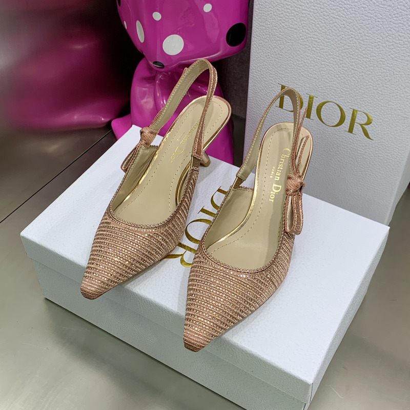 D*or j''aD*or rose pink metallic slingback pump 4.5cm heel