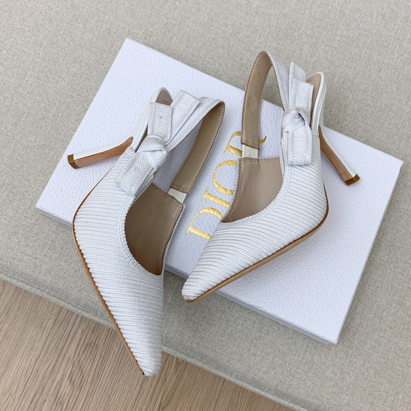 D*or j\''aD*or slingback heels white 6.5cm