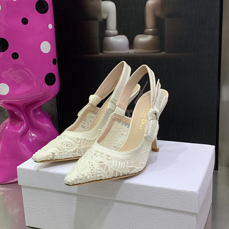 D*or j''aD*or macramé slingback heels white