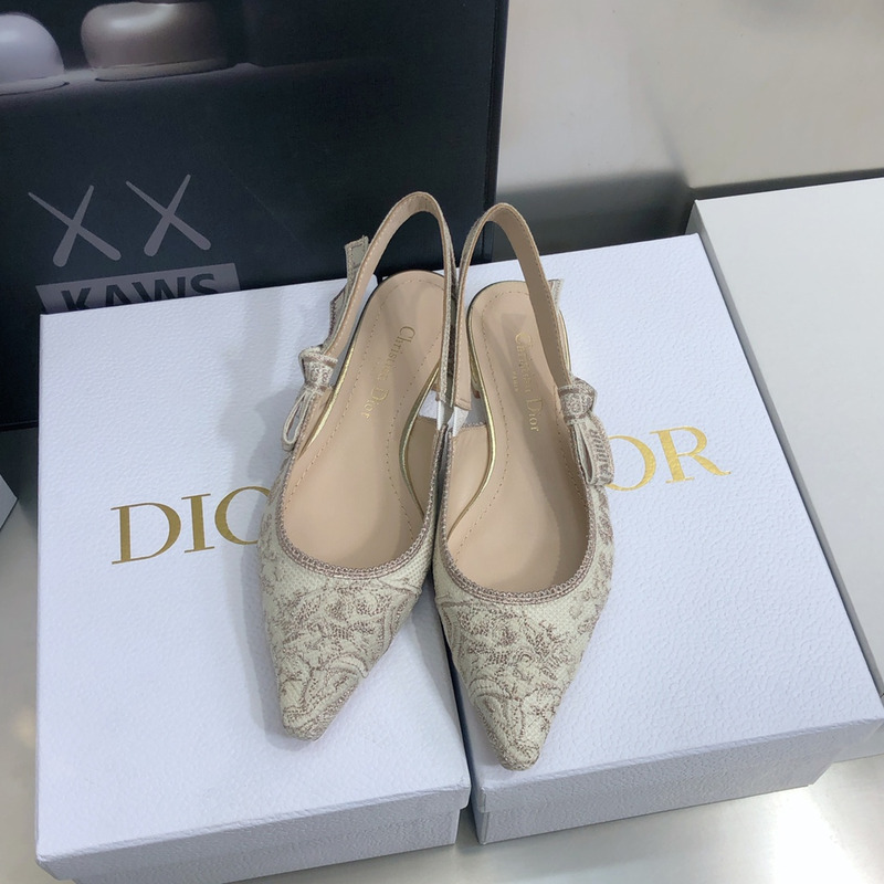 D*or j''aD*or printed slingback ballet shoes pink beige