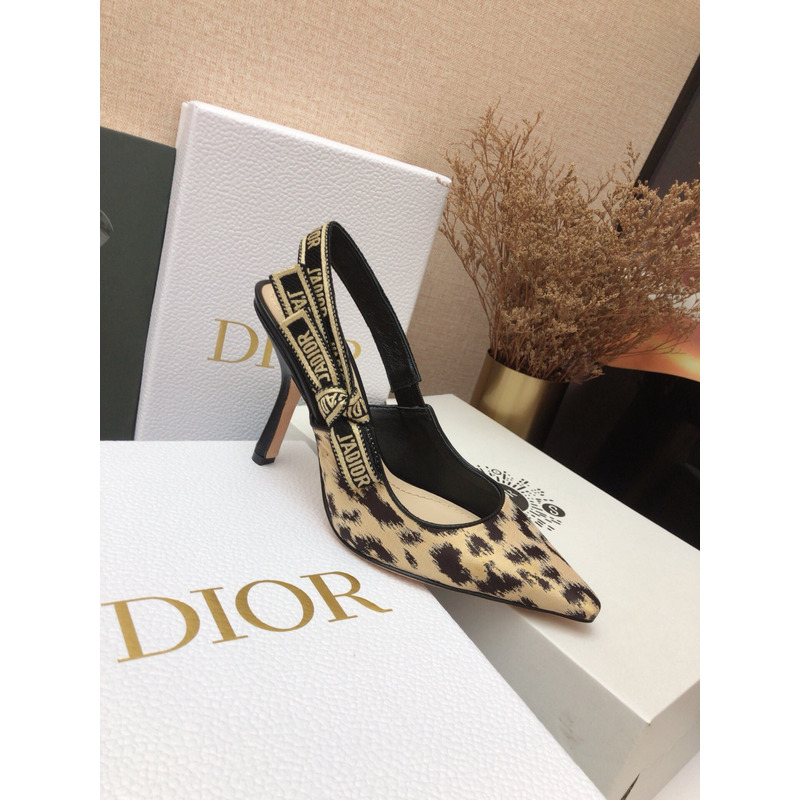 D*or leopard slingback pumps 6.5cm