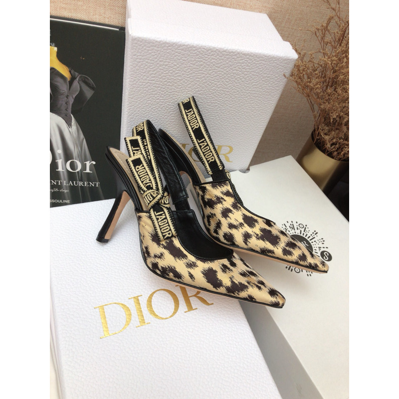 D*or leopard slingback pumps 6.5cm