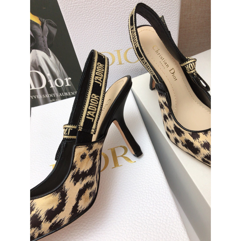 D*or leopard slingback pumps 6.5cm