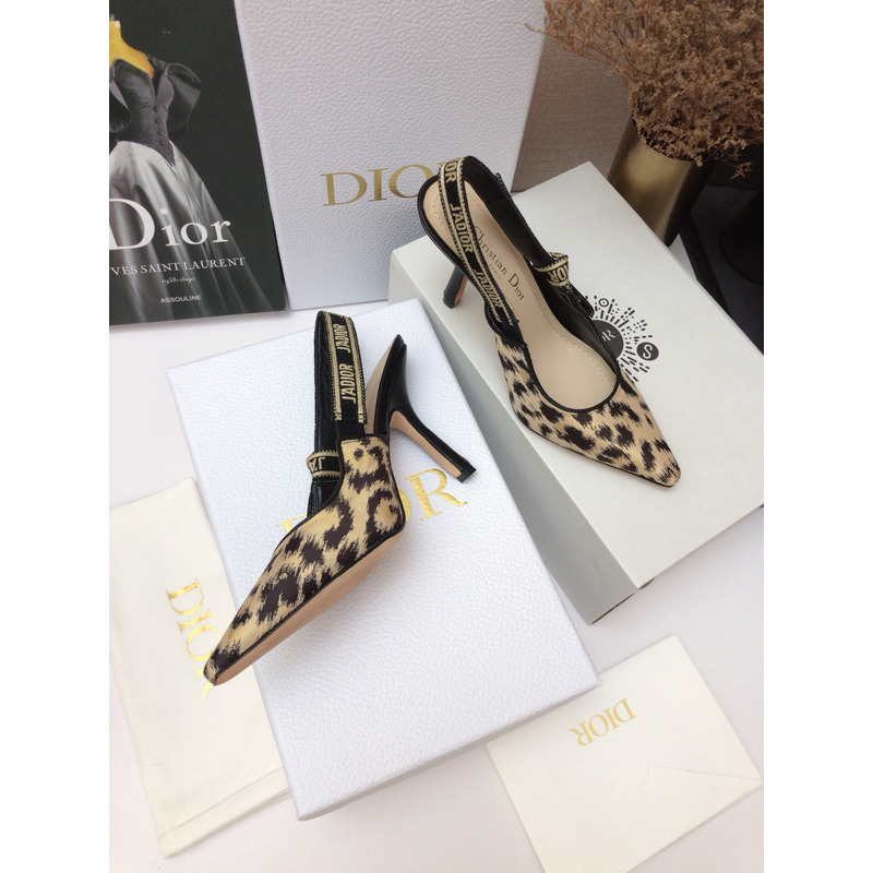 D*or leopard slingback pumps 6.5cm