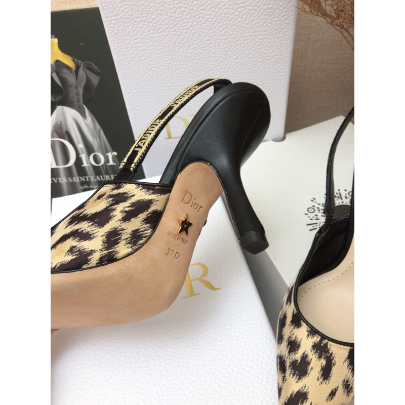 D*or leopard slingback pumps 6.5cm