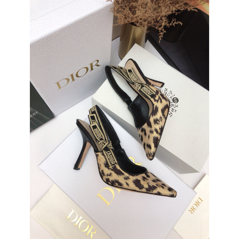 D*or leopard slingback pumps 6.5cm