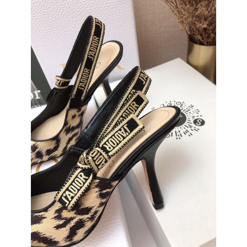 D*or leopard slingback pumps 6.5cm