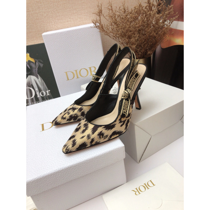 D*or leopard slingback pumps 6.5cm