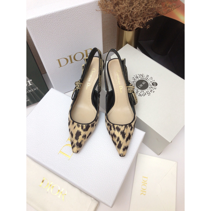 D*or leopard slingback pumps 4.5cm