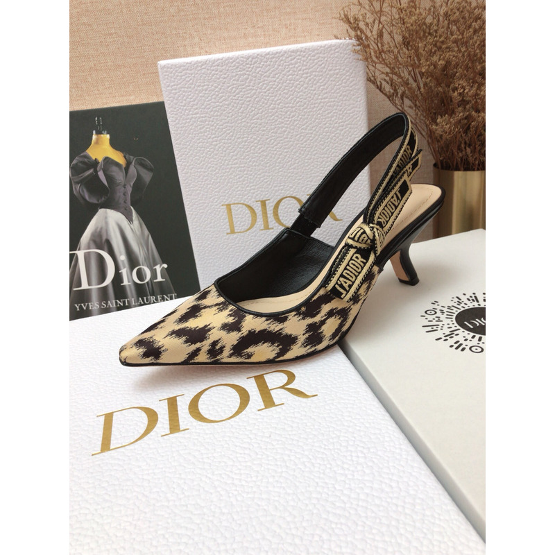 D*or leopard slingback pumps 4.5cm