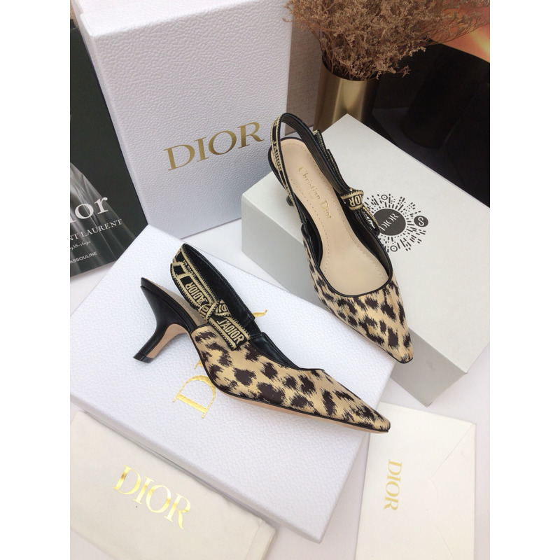 D*or leopard slingback pumps 4.5cm