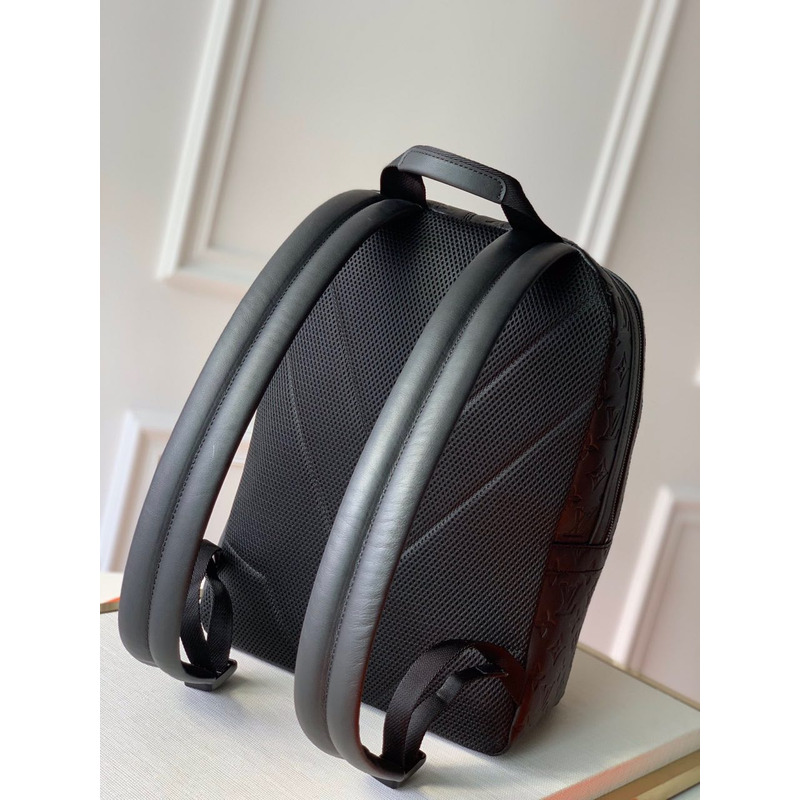 l**is V*t*n monogram shadow cowhide sprinter backpack black