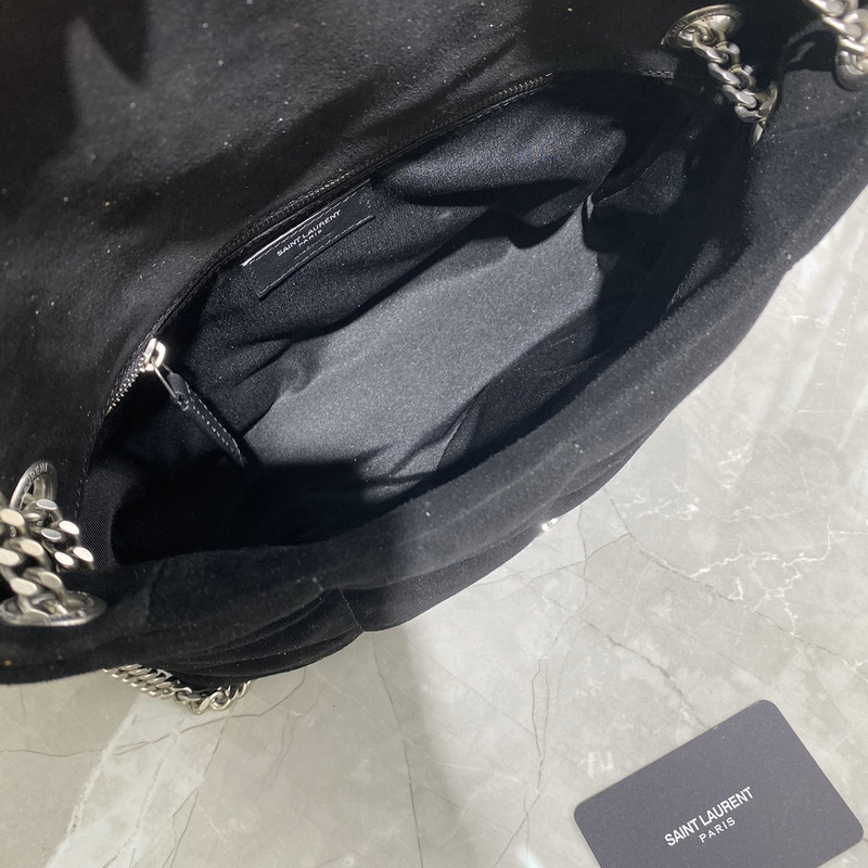 Saint Laurent Puffer Toy Bag Cavas Leather Black