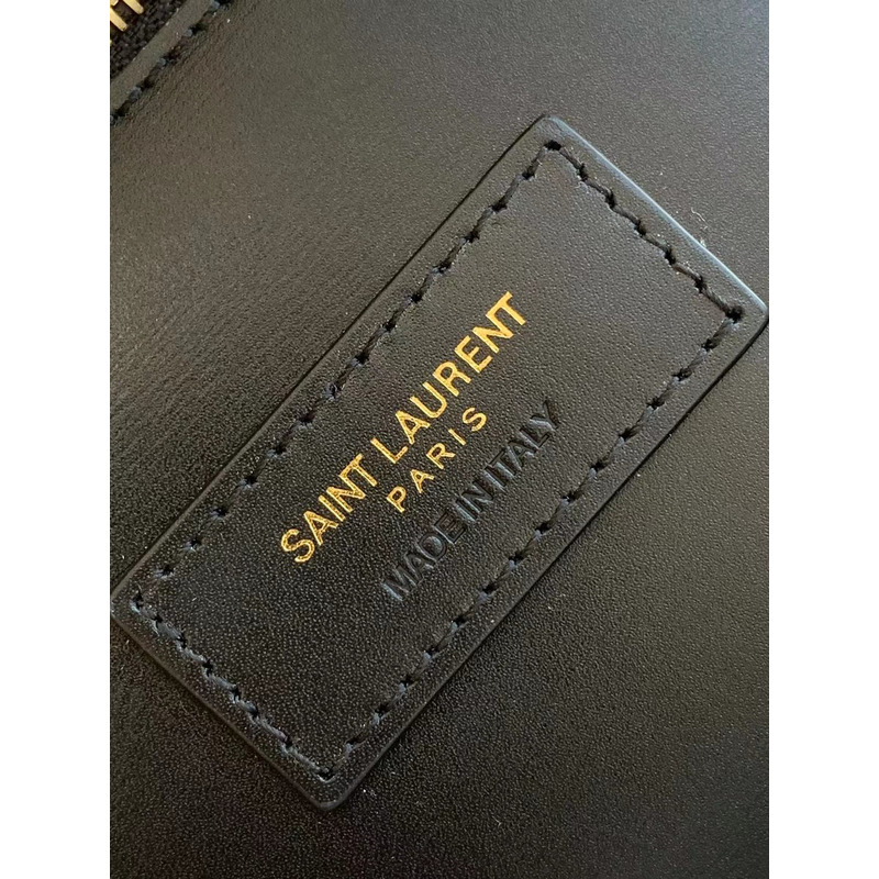 Saint Laurent Le Maillon S Leather Tote Bag Black