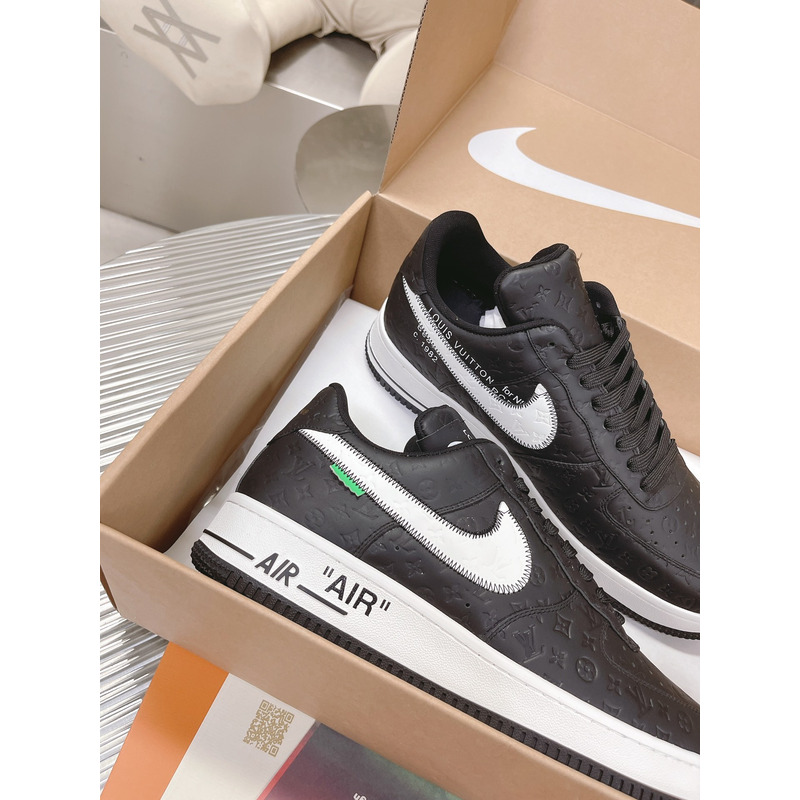 l**is V*t*n x off-white x nike air force 1 low black