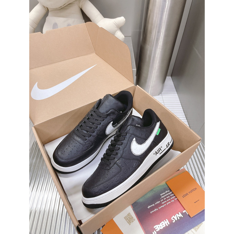 l**is V*t*n x off-white x nike air force 1 low black