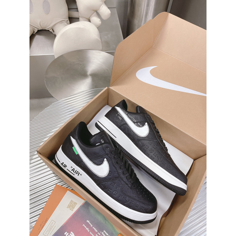 l**is V*t*n x off-white x nike air force 1 low black