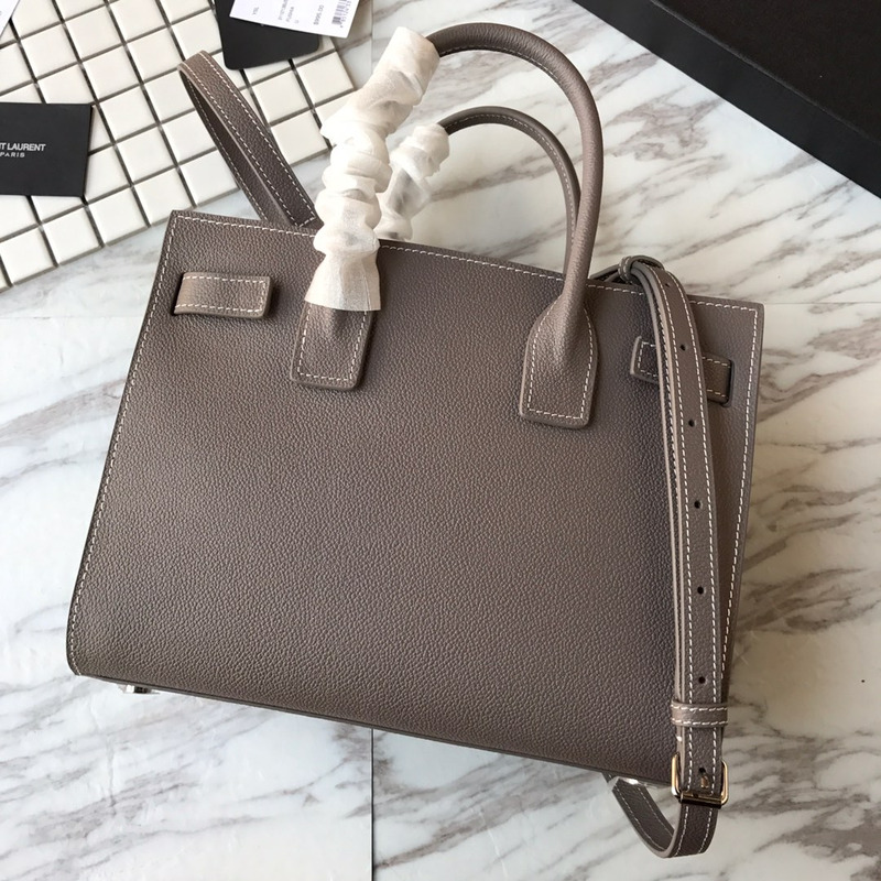 Saint Laurent SAINT LAURENT Classic Sac de Jour Baby in Smooth Leather Gray