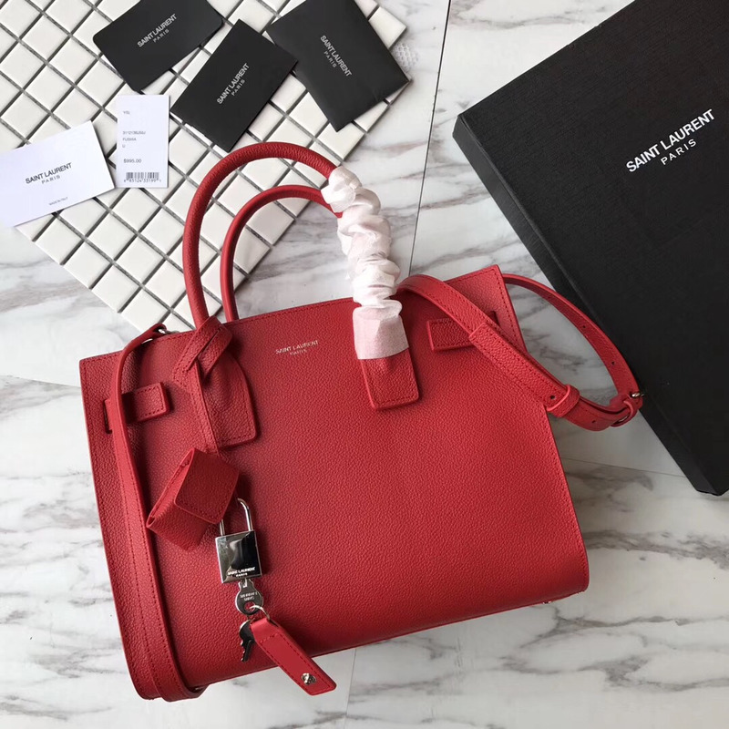 Saint Laurent lassic SAC DE JOUR bag Red