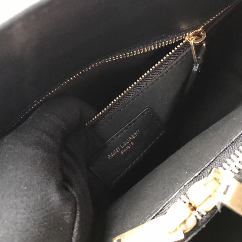 Saint Laurent Sac de jour Thin Large Bag In Grained Leather Noir