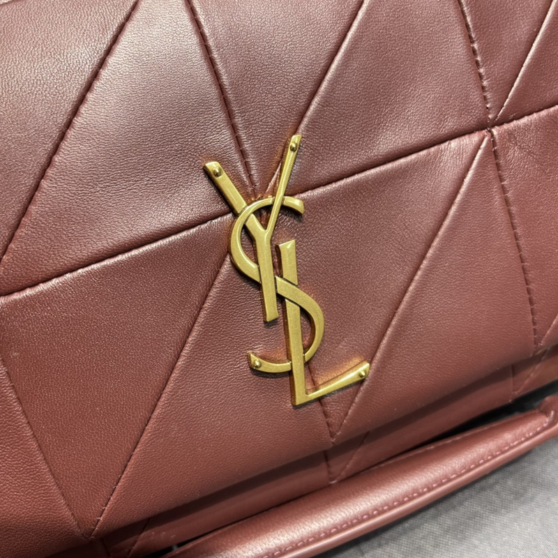 Saint Laurent Jamie Medium Chain Bag "Carrw Rive Gauche" In Lambskin Legion Red