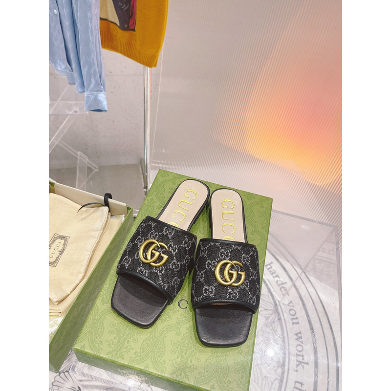 G*u*i women''s original gg slide sandals black