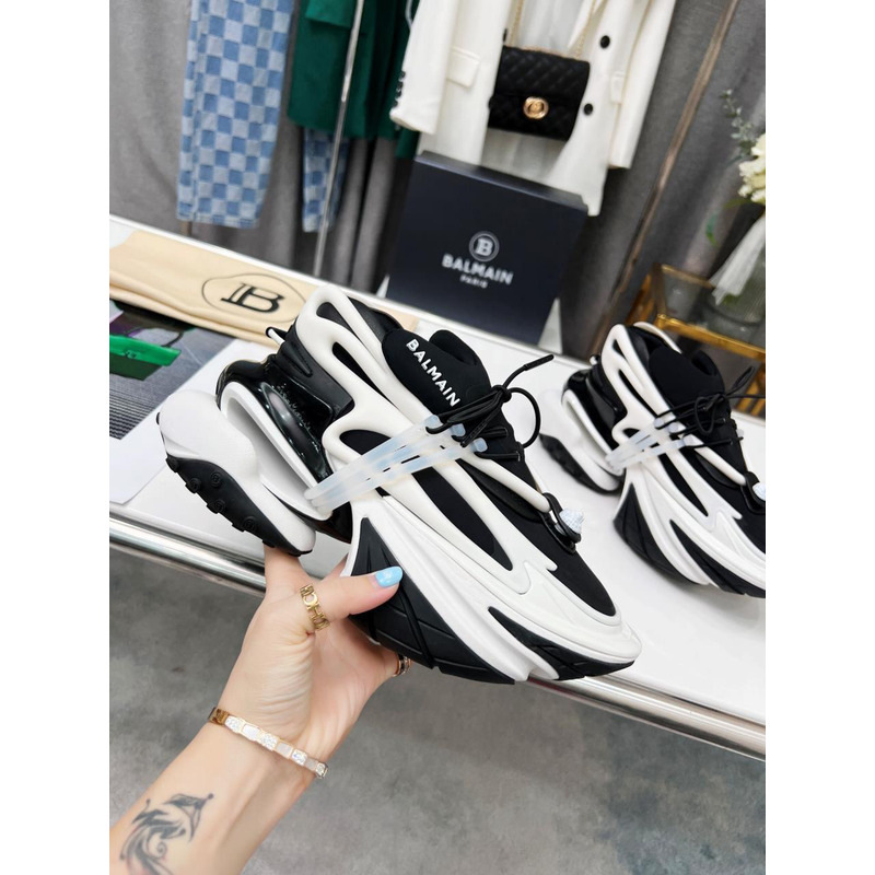 Balmain Unicorn Sneakers White and Black