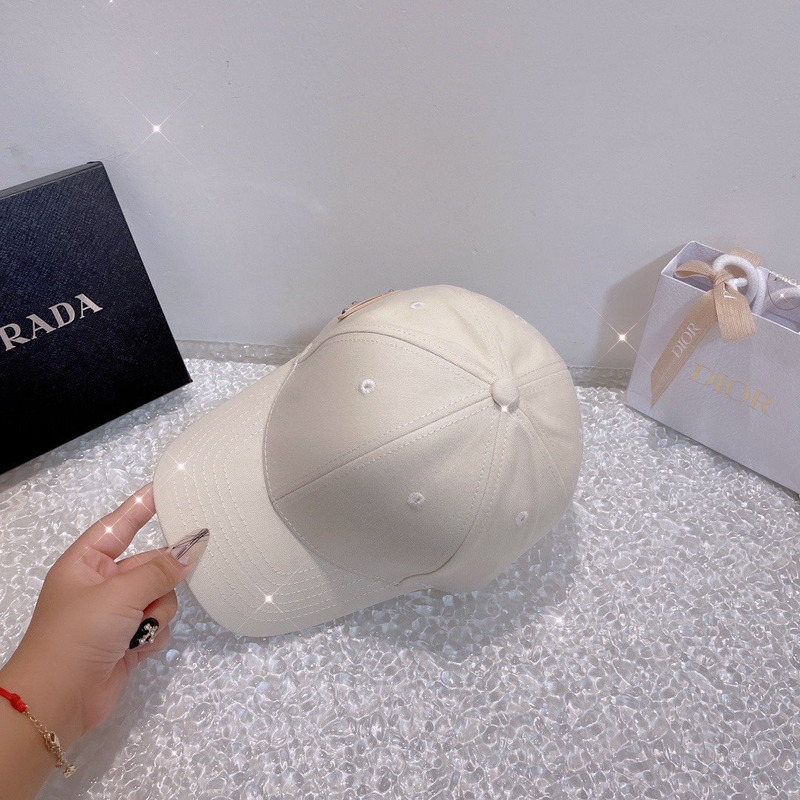 Pra*a nylon baseball cap beige