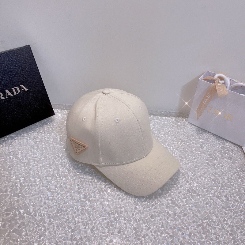 Pra*a nylon baseball cap beige