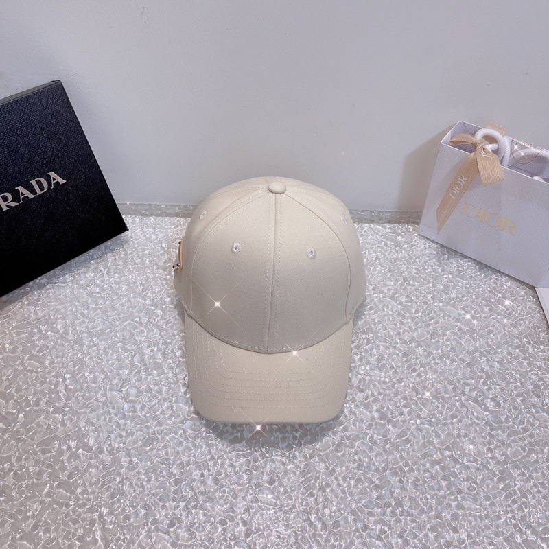 Pra*a nylon baseball cap beige