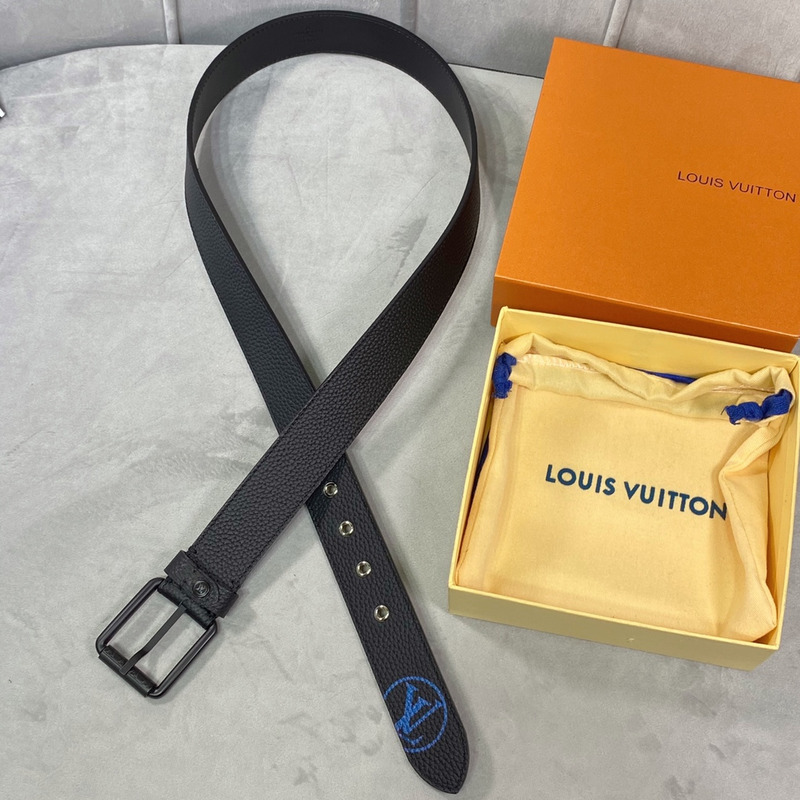 l**is V*t*n 35mm belt with blue logo black