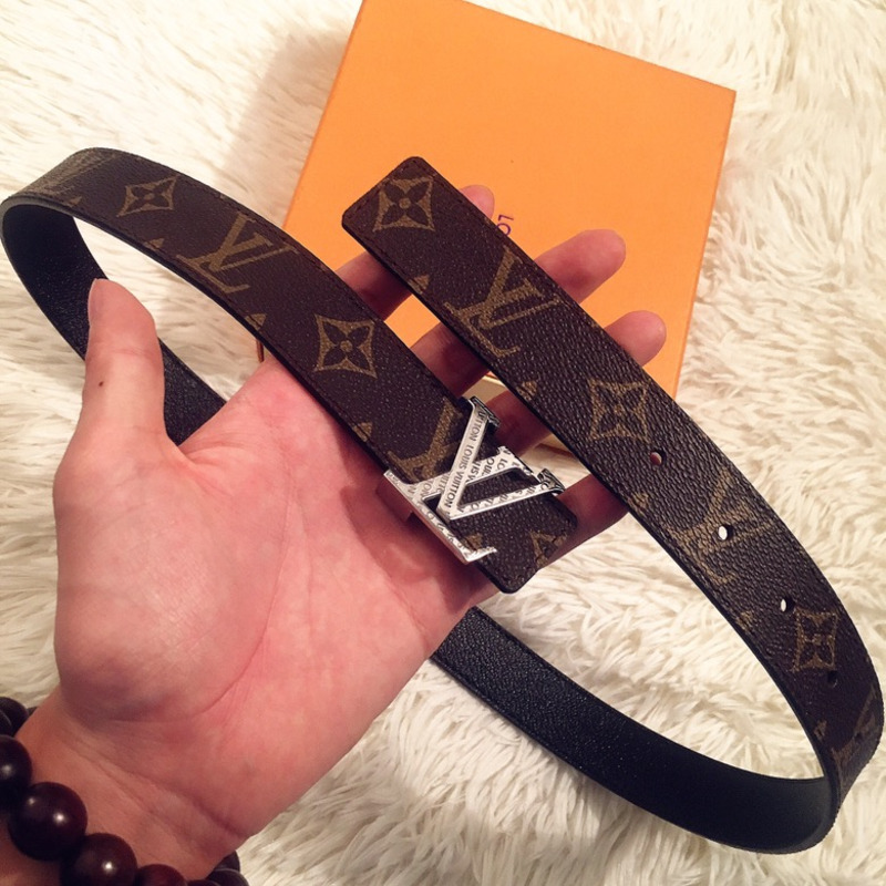 LV INITIALS 40MM REVERSIBLE BELT BLACK