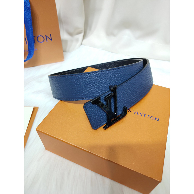 LV INITIALES 40MM BLUE LEATHER BLACK LV