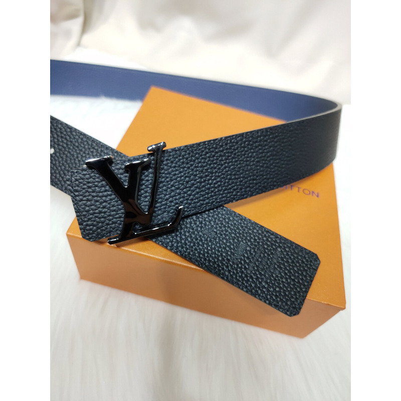 LV INITIALES 40MM BLUE LEATHER BLACK LV