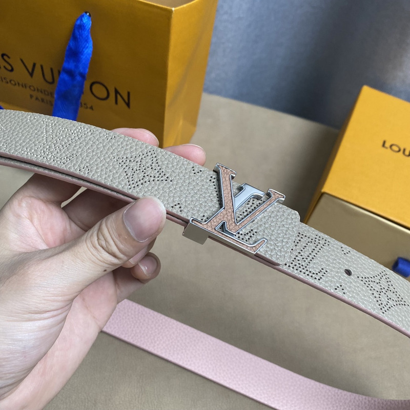 LV SHAPE MNG CLIMBING 40MM REVERSIBLE BELT dark white/pink