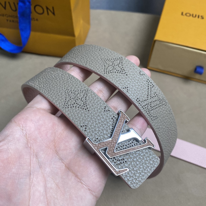 LV SHAPE MNG CLIMBING 40MM REVERSIBLE BELT dark white/pink