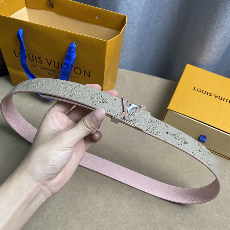 LV SHAPE MNG CLIMBING 40MM REVERSIBLE BELT dark white/pink