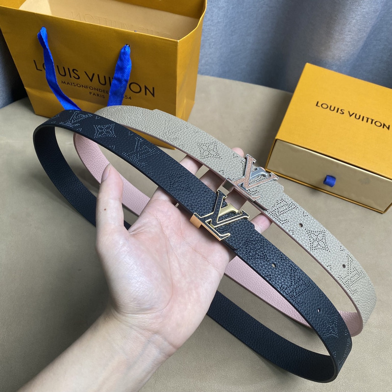 LV SHAPE MNG CLIMBING 40MM REVERSIBLE BELT dark white/pink