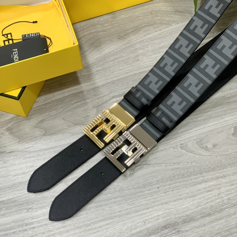 F**di leather belt gold