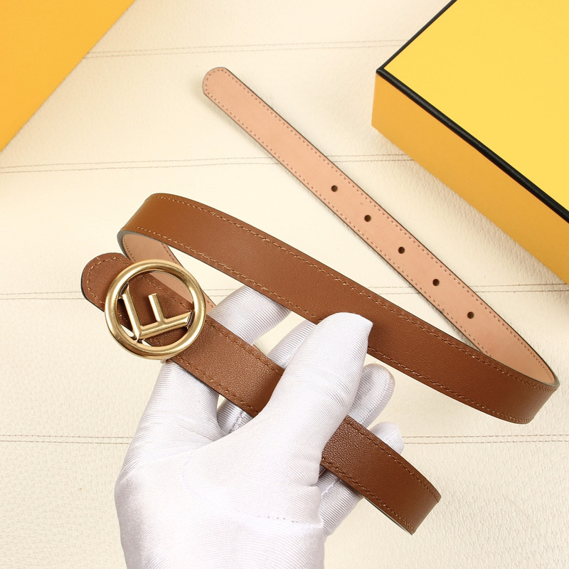 F**di nude leather belt gold